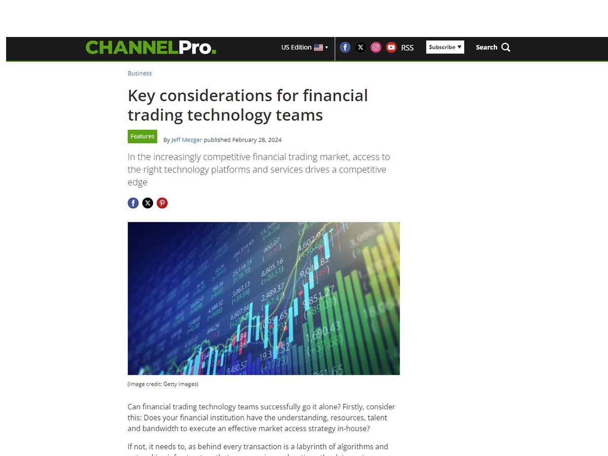 ý' Jeff Mezger discusses key considerations for financial trading success in IT Pro.